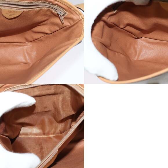 CELINE Macadam Canvas Shoulder Bag Pvc Beige Gold - Picture 12 of 12